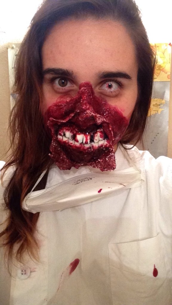 Maquillage halloween bouche arrachée rainbow&amp;runlight