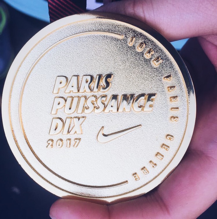 Médaille 10km Paris Centre 2017