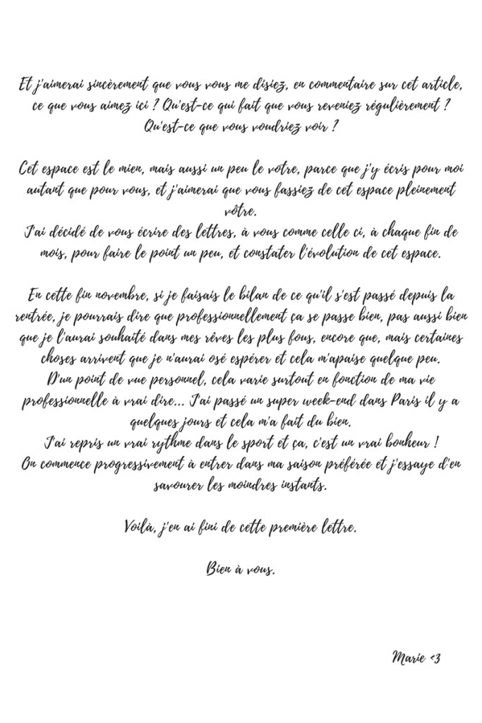 Lettre à vous novembre 2017